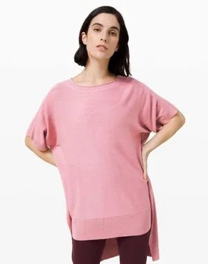 Lululemon Be At Ease Poncho Cashmere Blend Pink thumbnail 1