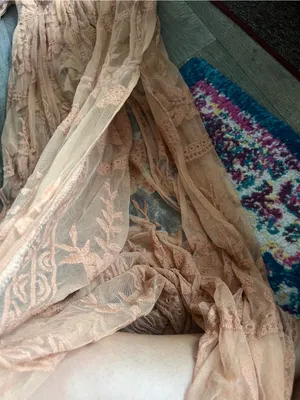 POL “Dress Me In Lace” Cotton Maxi Lace Romper Caramel Festival Coastal Boho M/L thumbnail 12