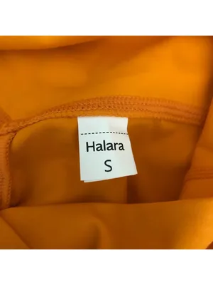 Halara Softlyzero Plush High Waisted Crossover Ruched Yoga Shorts 5'' Orange S thumbnail 4