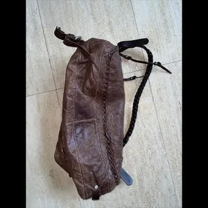 VIN BAKER Saddle Leather Brown Trim Cross-Body Shoulder Bag‎ Purse USA thumbnail 5