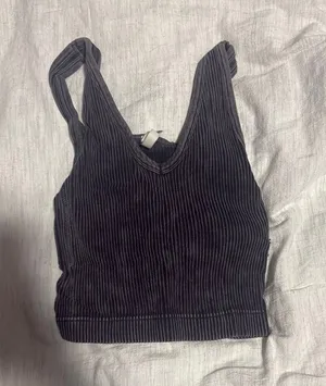 Ribbed tank top Purple thumbnail 1