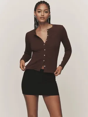 Anthropologie Maeve Cotton Blend Fitted Knit Cardigan NWT XS thumbnail 5