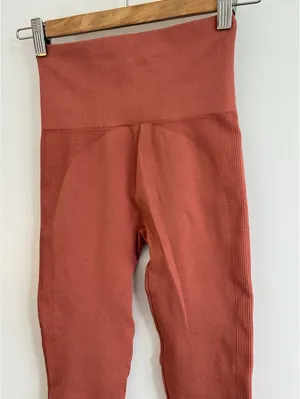 SET Active Sculptflex Seamless High Rise Leggings Terracotta XS Athleisure Yoga thumbnail 8