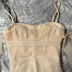Oh Polly Dukine Ruched Mini Dress in Cream thumbnail 4