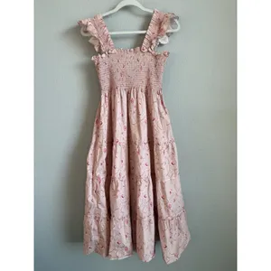 Hill House Home Bridgerton Ellie Nap Dress Small Pink Floral Smocked Cottagecore thumbnail 8