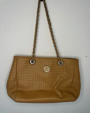 Vera‎ New York Woven Tote Bag Chain Strap Shoulder Bag Designer Purse thumbnail 1