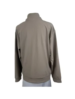 Skechers GO WALK Luxe Womens XL 1/4 Zip Pullover Ribbed Mock Neck Taupe NWT thumbnail 5