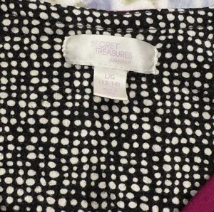 Secret Treasures BlacK & White With Pink Accent Pajama Set thumbnail 2
