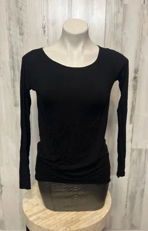 Alya Black Long Sleeve Ruched Bodycon Mini Dress XSmall thumbnail 1