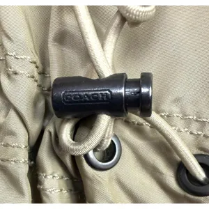 Coach Rain Coat Womens Large Beige Mid Length Zip‎ Jacket Drawstring Pockets thumbnail 7