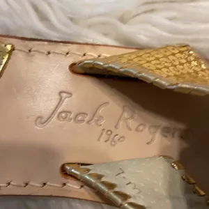 Jack Rogers Sandals size 7 M excellent condition color is gold thumbnail 3