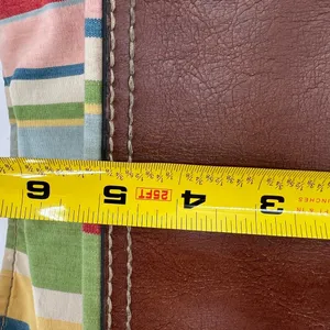 Fossil striped braided handle shoulder bag colorful magnetic closure casual thumbnail 10