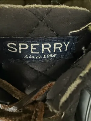 Sperry Black Quilted Duck Boots Lace Up Zipper Womens 7(B221) thumbnail 8