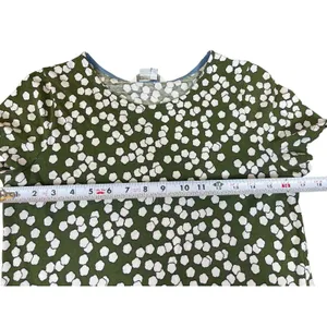 Boden Green White Floral Dress 8L Short Sleeve Fit & Flare Pockets Modal thumbnail 12