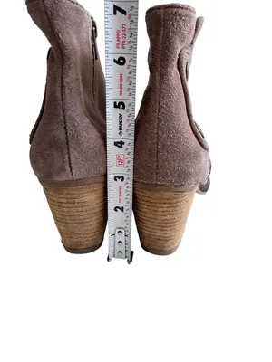 JEFFREY CAMPBELL Taupe Suede Ankle Booties Boots Size 8 thumbnail 4