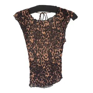 LIONESS Uno Tie Top in Leopard XXSmall Womens Sleeveless Tank thumbnail 5