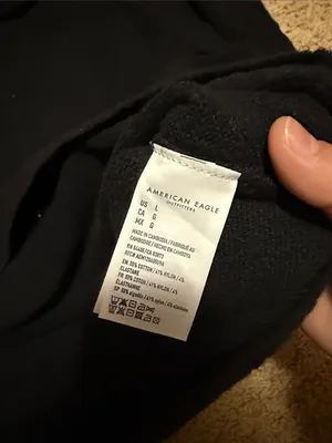 American Eagle Outfitters Black Oversized Crewneck Sweater thumbnail 3