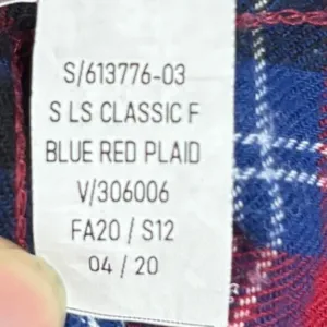 Old Navy The Classic Shirt Red Blue Plaid Flannel Button Down Casual Layering S thumbnail 6