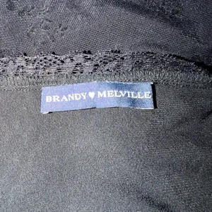 Brandy Melville Black Nicolette Lace Tank Top OS thumbnail 3