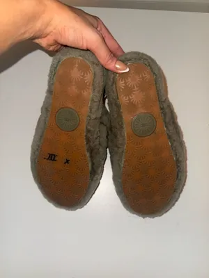 UGG Olive Green Fluff Yeah Slide Shearling Slingback size 8 thumbnail 5