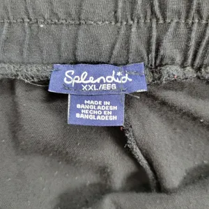 Splendid Sweatpants 2XL Black Hi Rise Drawstring‎ Tapered Leg Jogger Activewear thumbnail 11