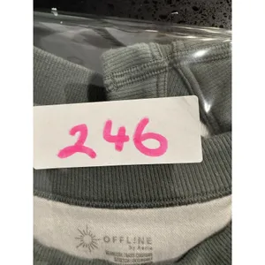 OFFLINE by Aerie Womens XS Sage Green Striped Seamless Medium Support Crop Tank thumbnail 7