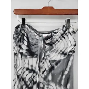 Hula Honey Womens Dress Medium Gray White Tie Dye Strapless Maxi Summer Beach thumbnail 6