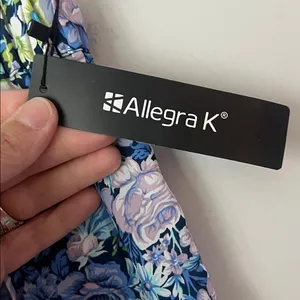 Allegra K INSPIRE CHIC Women's Chiffon Skirt Elastic Waist Ruffle Floral Flowy Sz M = thumbnail 5