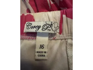 Corey Lynn Pink and White Floral Dress Size 16 thumbnail 7