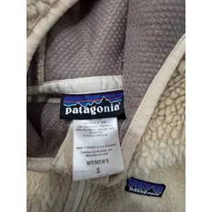 Patagonia Womens Retro-X Hybrid Hooded Fleece Jacket Cream Small‎ Full Zip Hoody thumbnail 4
