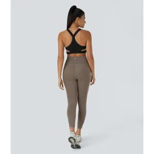 Halara Low Support Crossover Hem Cut Out Racerback Yoga Pilates Sports Bra Blk S thumbnail 5