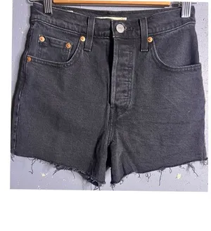 Levi’s Shorts Bundle in Size 24. Black one is Rib Cage. Blue one is 501. thumbnail 1