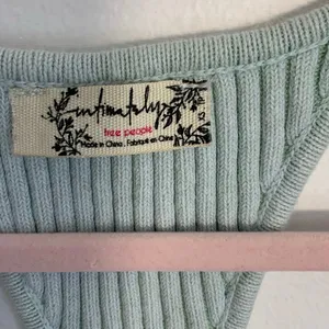 Intimately‎ Free People Ribbed Racerback Green Tank xs thumbnail 2
