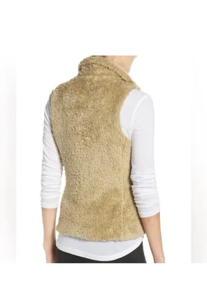 Patagonia Vest Women’s Tan Los Gatos Sherpa Fleece Pockets Full Zip thumbnail 2