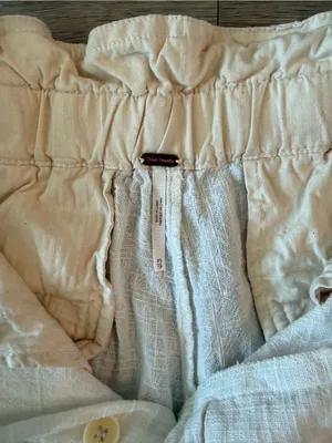 Free People Paradise Toggle Cropped White Pants, Size XS thumbnail 6