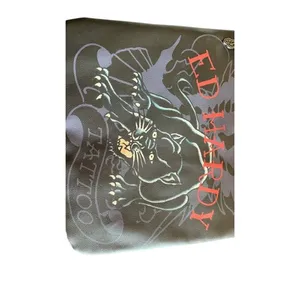 Ed Hardy Panther Tattoo Tote Bag Black Red Shoulder Purse Built-In Zip Pouch thumbnail 4