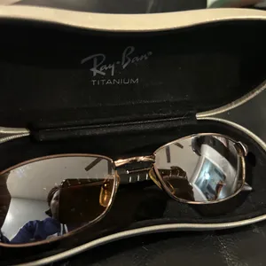 Women's Brown Tinted Oval Sunglasses includes Ray Ban Hard case thumbnail 11