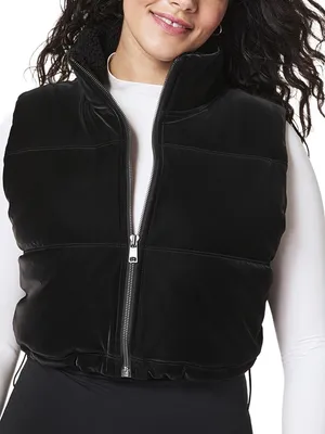 Spanx® Two-In-One Velour & Luxe Fleece Vest Large NWT thumbnail 1