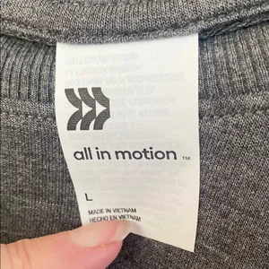 Oversized soft cotton All in Motion Heather Gray Top thumbnail 2