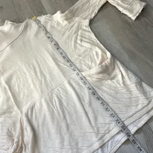 Free People Top mockneck baggy oversize womens Cream (large) boho artsy lagenlook thumbnail 6