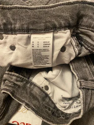 Grey Ripped American Eagle Jeans thumbnail 3