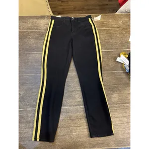 L'agence Margot Gold Stripe Skinny Jeans 27 Black Denim Pants thumbnail 3