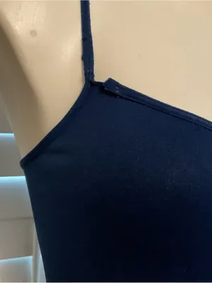 Yelete Navy Blue Tank Top with Spaghetti Straps thumbnail 2