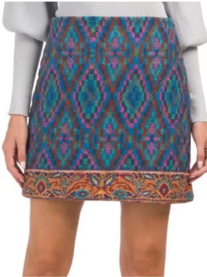 Farm Rio Tapestry Mini Skirt Small thumbnail 1