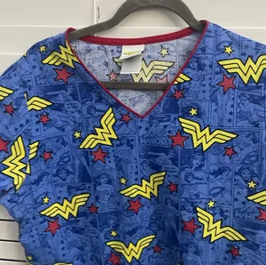 Wonder Woman scrub top medium Blue thumbnail 6