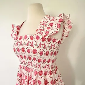 Hill House Limited Edition The Ellie Nap Dress Mermaid Shell Print Midi Sz XS thumbnail 4