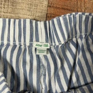 Aerie Pajama Pants Small Blue Stripe Velvet Trim Cozy Preppy Lounge Soft Classic thumbnail 4