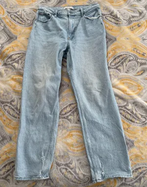 Abercrombie and fitch 90s straight high rise jeans size 12 thumbnail 1