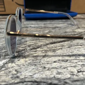 Stylish White Sunglasses Gray thumbnail 4