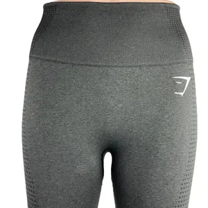 Gymshark Black Mid Rise Logo Stretch Ankle Workout Yoga Athletic Leggings Size S thumbnail 4